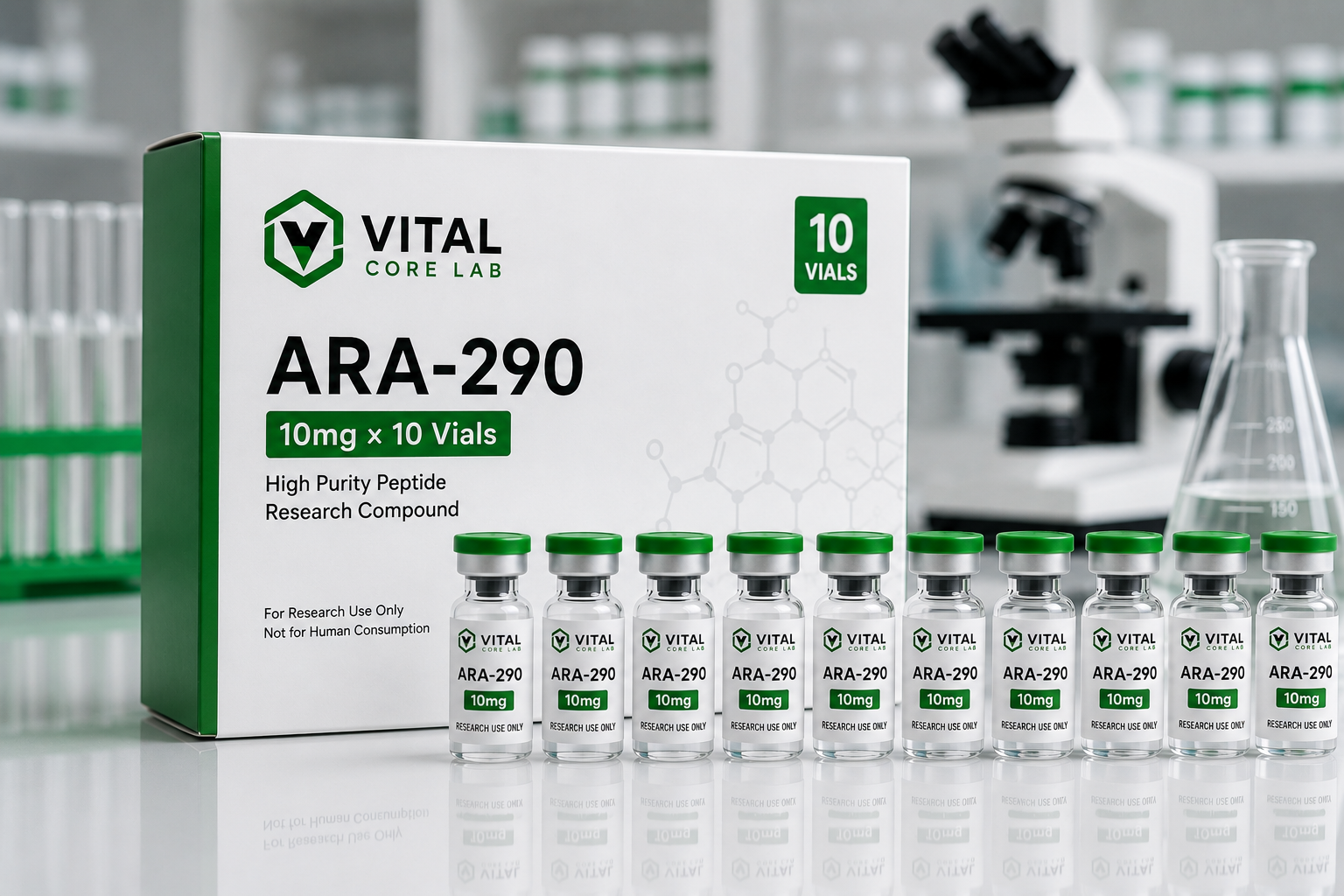 ARA-290 10mg × 10 Vials Peptide Research Kit