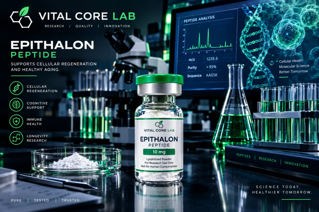 Epithalon Peptide premium laboratory research setup